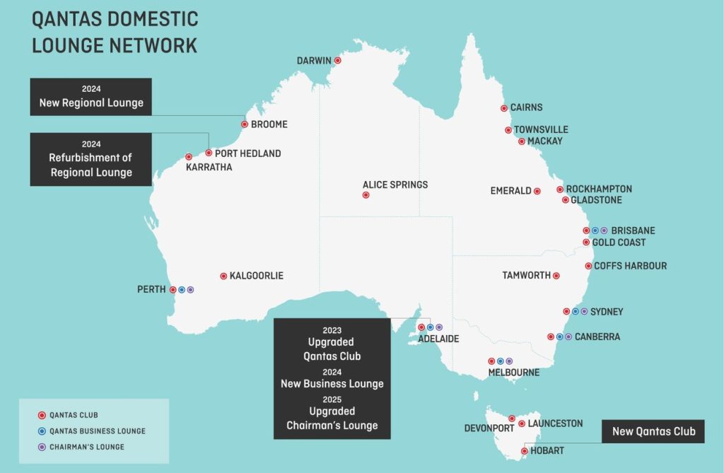 qantas domestic lounge map image