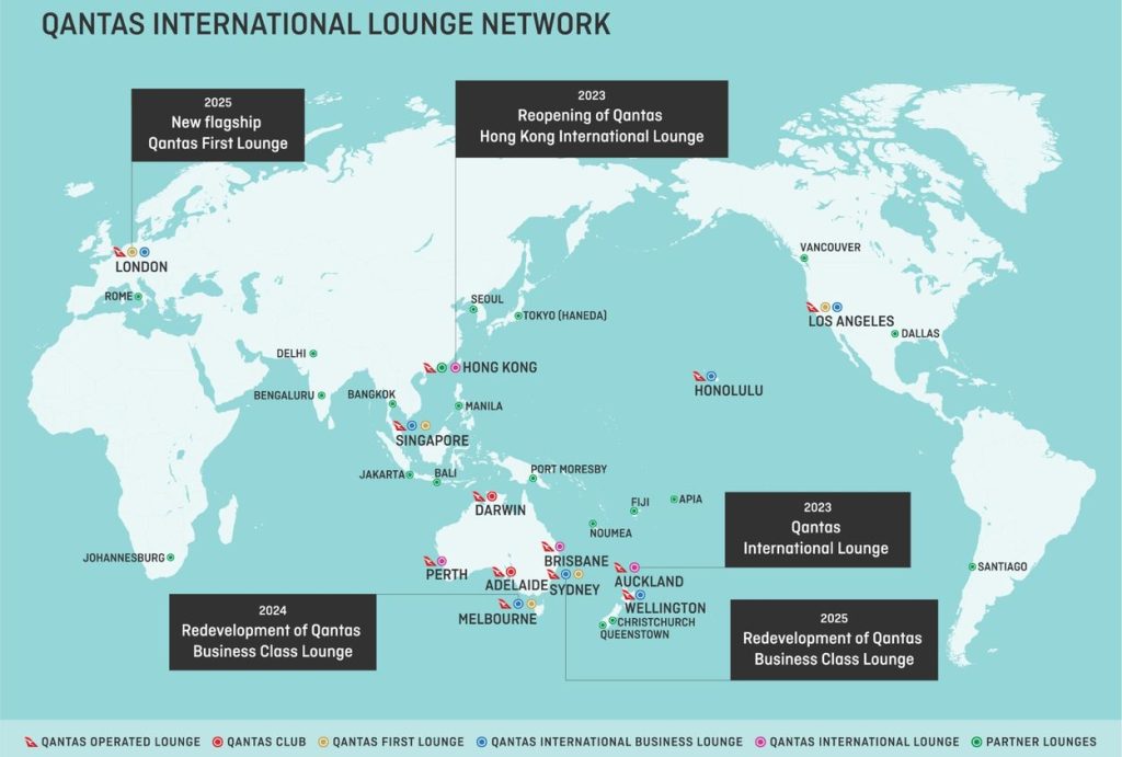 qantas international lounge map image