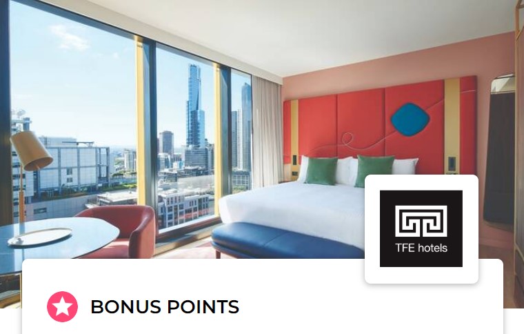 TFE hotels bonus velocity points offer